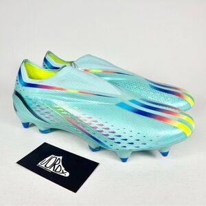 Adidas Speedportal+ SG Elite Clear Aqua Soccer Cleats Size 7.5